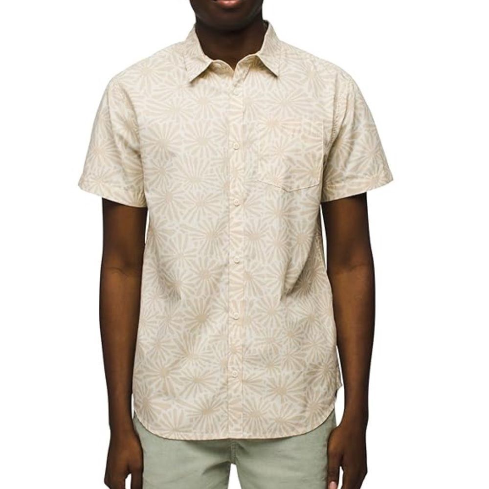 prAna Men's Stimmersee Shirt Chalk Stretch XL NWT in packaging